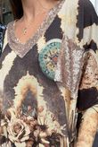 Made in Italy Ezra T Shirt Midi Dress Boho Bison & Zebra